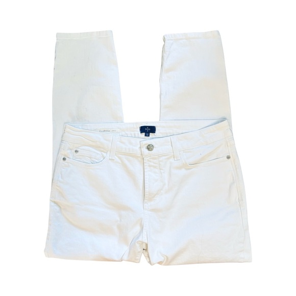 NYDJ Clarissa Mid Rise Ankle White Jeans Patented Lift Tuck Technology Size 12 - Picture 5 of 13